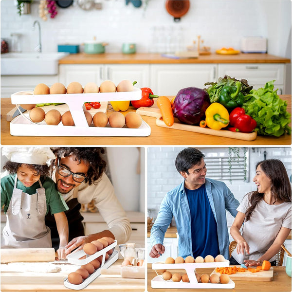 EggRoll™ – Praktisches Eierhaltergestell für die Küche – Organisieren Sie Ihre Eier stilvoll