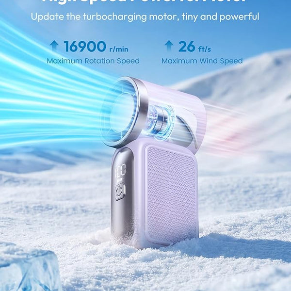 TurboBreeze™ | Mini-Handventilator mit LED-Anzeige & 5 Turbostufen ⭐