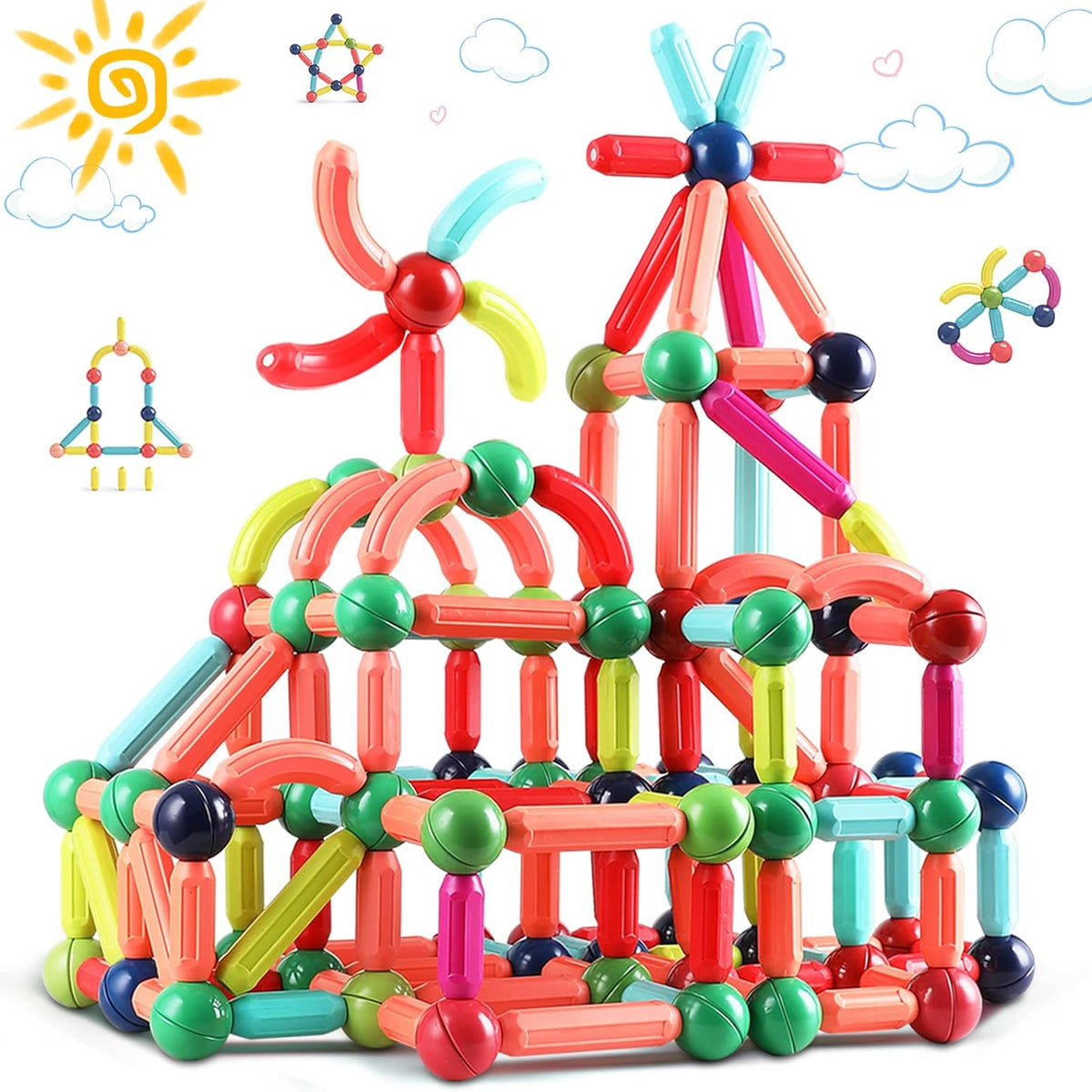 MagniBuild™ Magnetisches Konstruktionsspiel | Kreatives Bauen & spielerisches Lernen