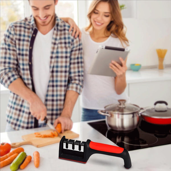 Sharpiva™ 3-in-1 Messerschärfer | Präzises Schärfen & glatte Schnitte in 3 Stufen