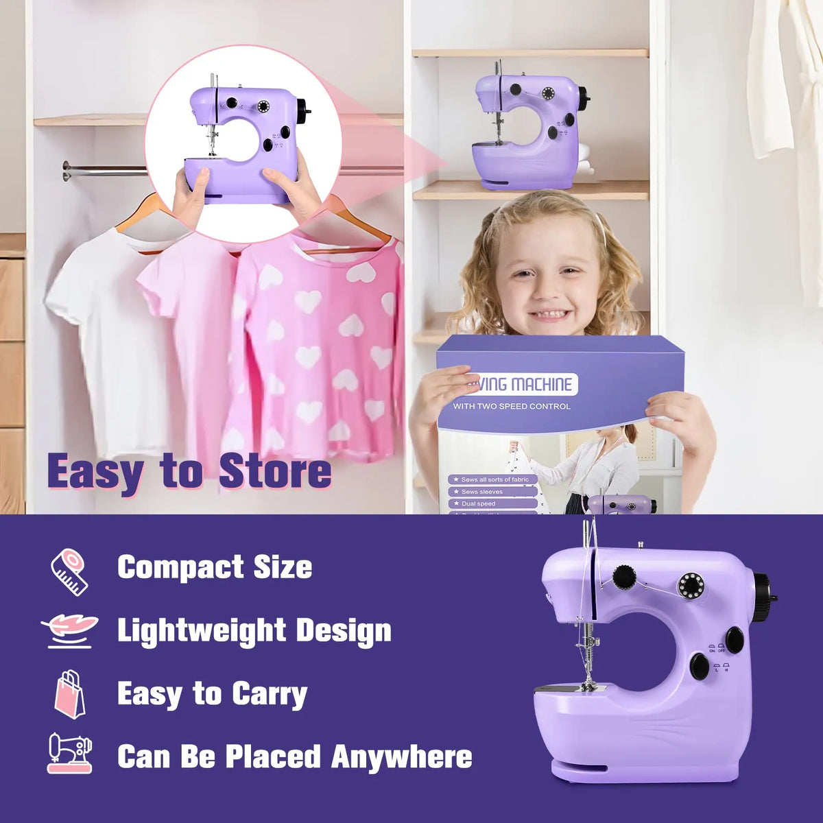 SewCraft™ - Kompakte Mini-Nähmaschine für Zuhause