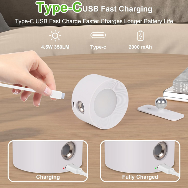 1+1 GRATIS | LumiPod - Drehbare kabellose LED-Wandleuchte