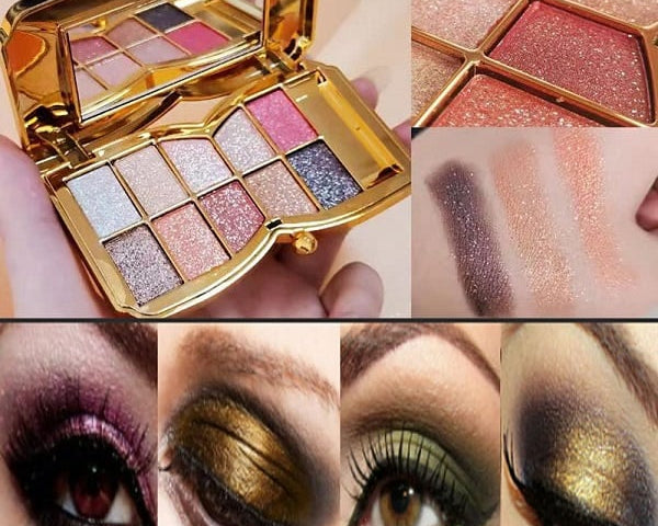 10 Farben Sparkle Shimmer Lidschattenpalette