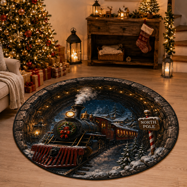 WinterVista™ 3D Weihnachts-Illusions-Teppich – Magische 3D-Tiefe für festliche Räume