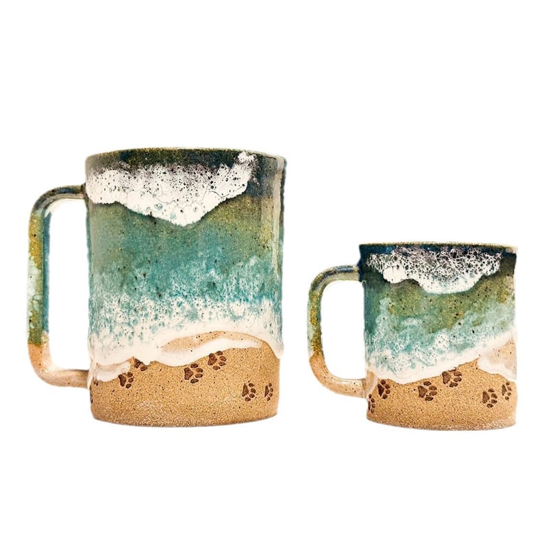 50% RABATT | OceanBrew - Cupshore 3D-gedruckter Keramik-Kaffeebecher mit Küstenlinie [Letzter Tag Rabatt]