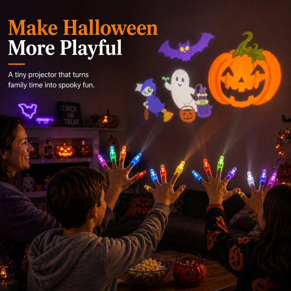 SpookyBeam™ Halloween-Fingerprojektor | Mini-Projektionen für schaurigen Partyspaß
