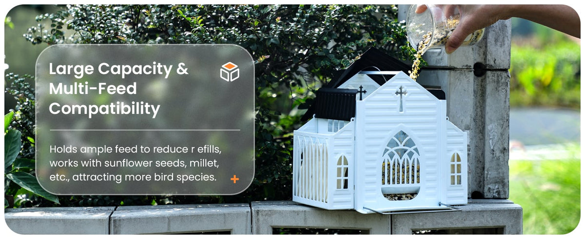 LichtNest™ Solar-Vogelfutterhaus – Dekorative Gartenbeleuchtung & Vogelfütterung