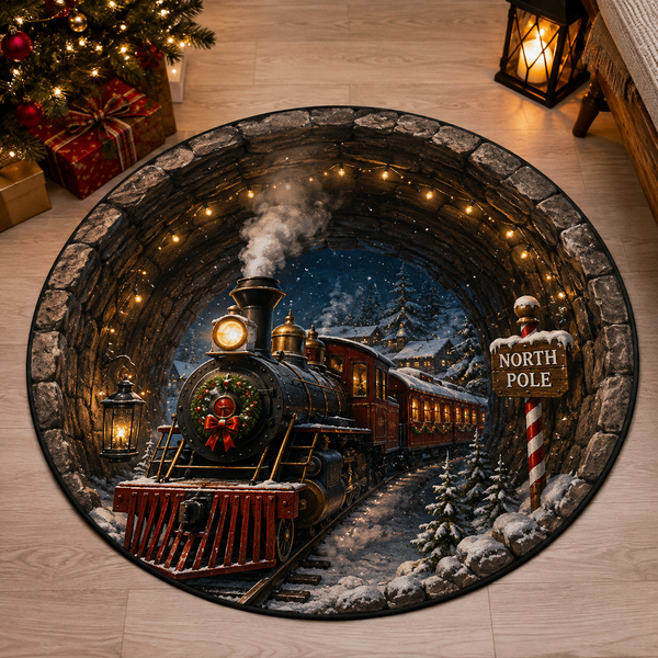 WinterVista™ 3D Weihnachts-Illusions-Teppich – Magische 3D-Tiefe für festliche Räume