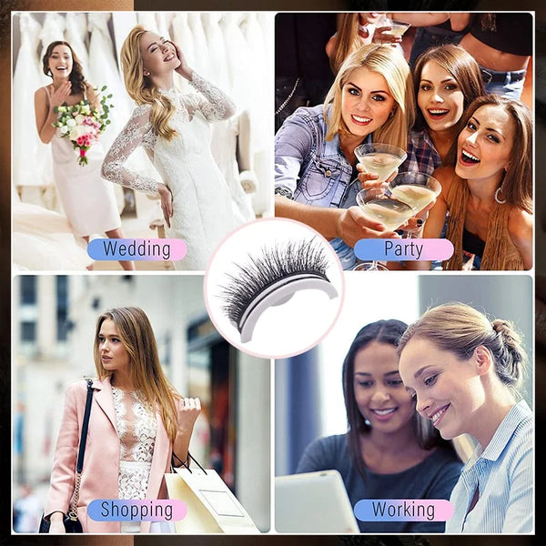 AufgeklebteWimpern™ Wiederverwendbare selbstklebende Wimpern (1+1 gratis)