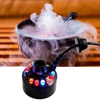 MystiGlow™ 12-LED Nebelgenerator – Farbiger Ultraschallnebel für Halloween, Deko & Wasserspiele 🎃✨