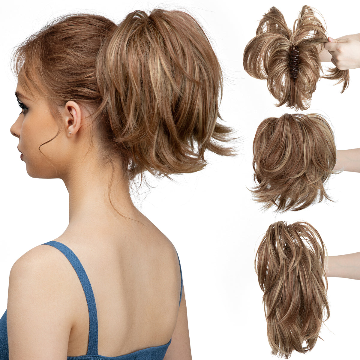 Grande™ Synthetische Haarverlängerungen Pferdeschwanz Krallenclip