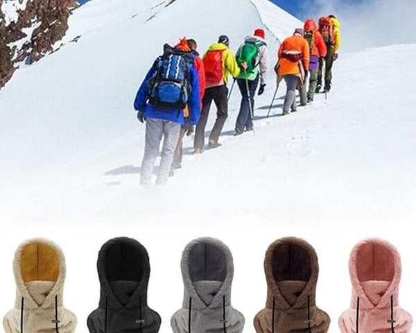 AlpineAura™ | Warme Plüschkapuze für Fahrrad/Ski | 50% RABATT!