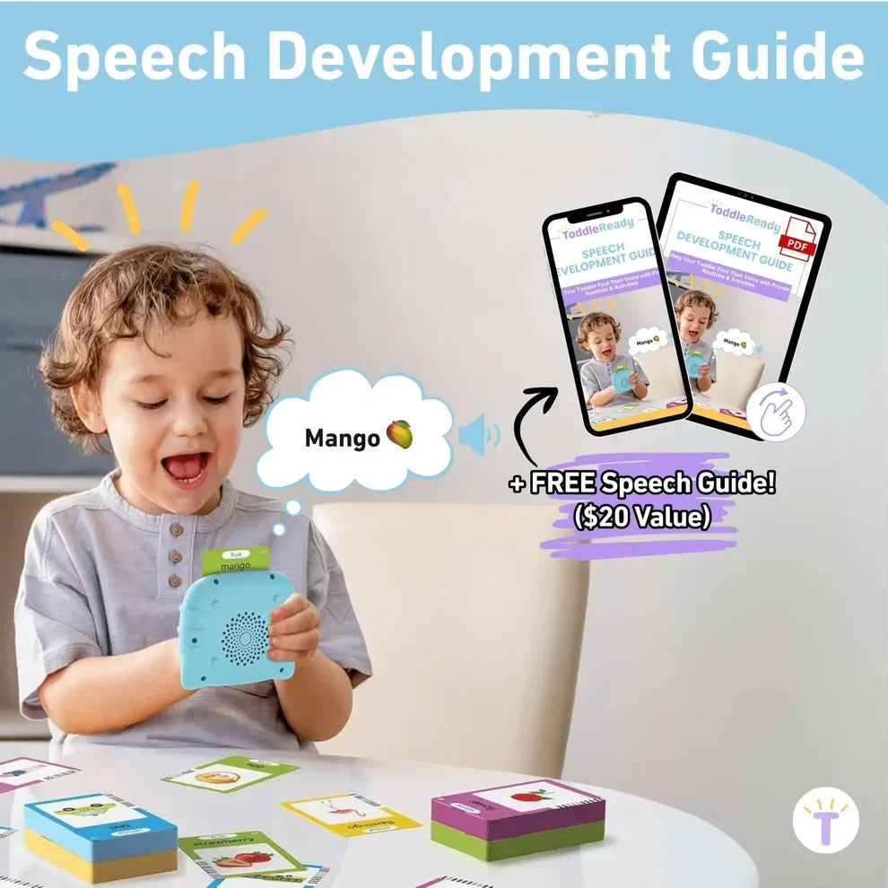 TalkiJoy™ Montessori Sprechkarten – Interaktives Lernspielzeug für erste Wörter | Spielerisch Sprache entdecken