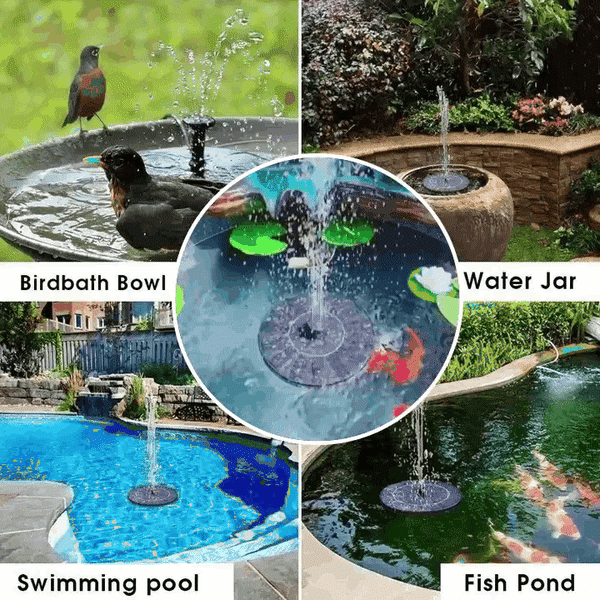 FloraLume™ Solar-Wasserspiel | Natürliche Gartenatmosphäre & beruhigendes Wasserspiel