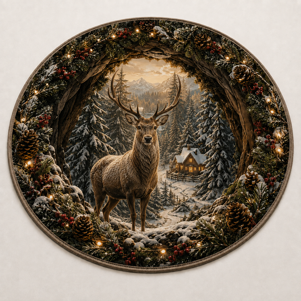 WinterVista™ 3D Weihnachts-Illusions-Teppich – Magische 3D-Tiefe für festliche Räume