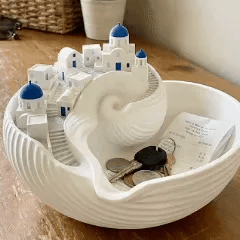 Aegeora™ Santorini Dekoschale | Mediterranes Flair für dein Zuhause
