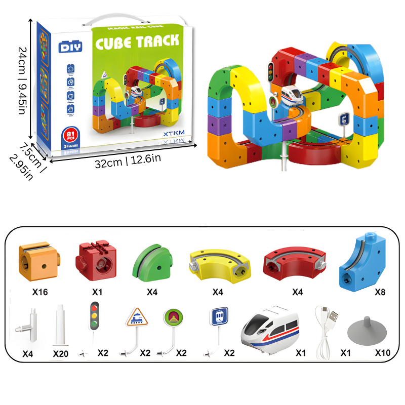 🚂 Racetrax™ 3D-Kinder-Rennbahn – Kreativer Spielspaß mit endlosen Strecken & Stunts