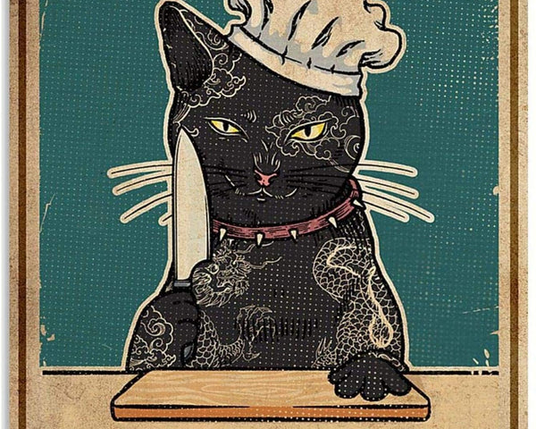 Cooking because murder is wrong -  Katze Canvas