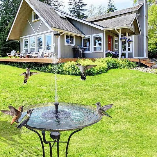 FloraLume™ Solar-Wasserspiel | Natürliche Gartenatmosphäre & beruhigendes Wasserspiel