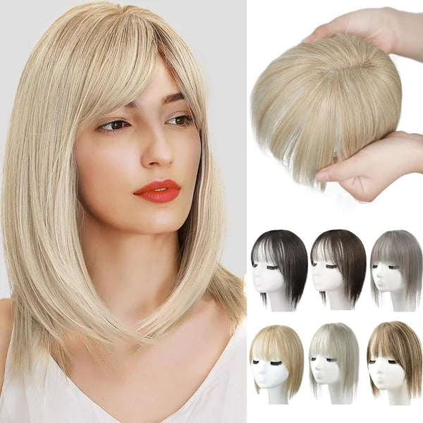 HairEleganz | Natürlicher Haar-Topper mit Vollem Pony