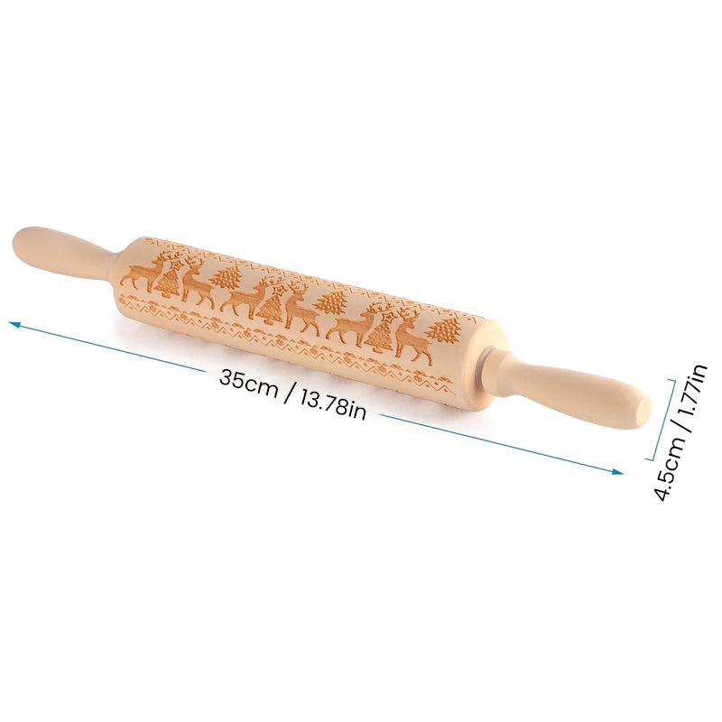 EasyCarve™ - Weihnachtliche Rolling Pins aus Holz [Letzter Tag Rabatt]