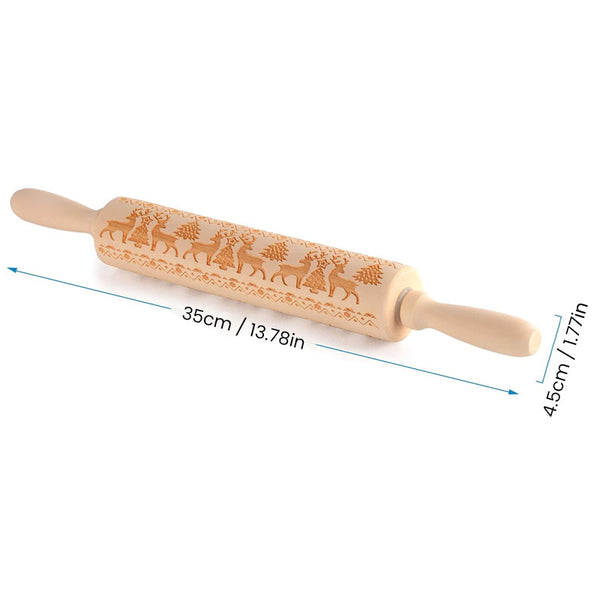 EasyCarve™ - Weihnachtliche Rolling Pins aus Holz [Letzter Tag Rabatt]