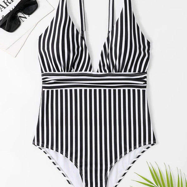 Sally™ - Stylischer gestreifter Badeanzug