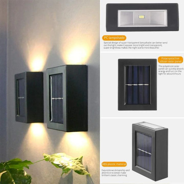 1+1 GRATIS | DuoLux - Solar-Doppel-Schatten-Wandleuchte