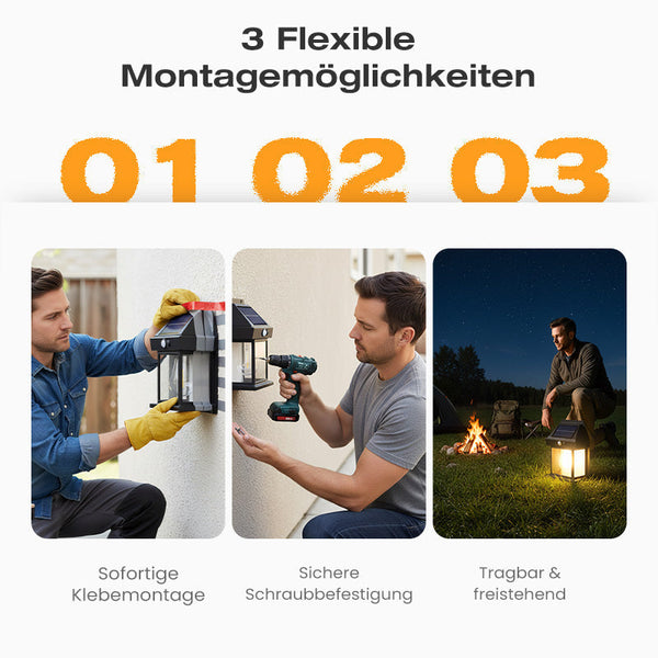 Solvanta™ Solar-Wandleuchte mit Bewegungsmelder | Stilvolle Beleuchtung ohne Kabel