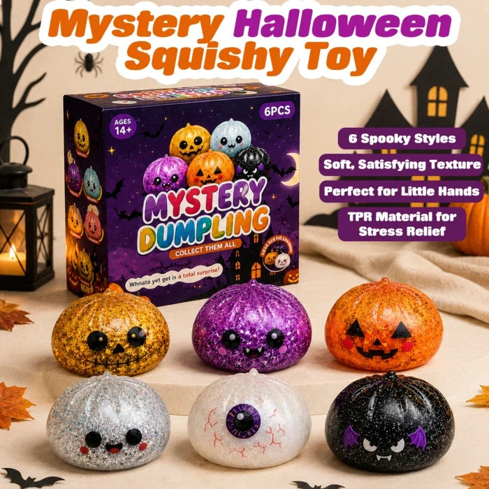 BooBun™ Halloween-Squishies – Glitzernde Überraschungsfiguren zum Drücken