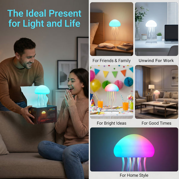 GlowMira™ Night Light – 16 Farben, Wiederaufladbar & Kabellos | Beruhigendes Ambiente