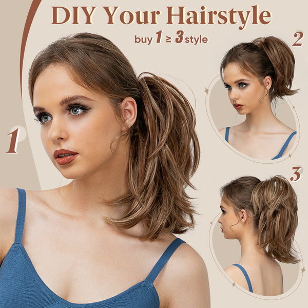 Grande™ Synthetische Haarverlängerungen Pferdeschwanz Krallenclip
