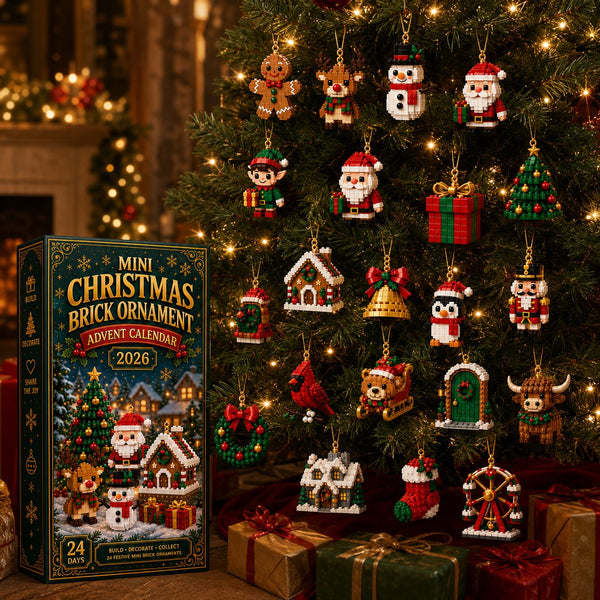 Brickora™ Mini-Adventskalender | 24 Weihnachts-Bausets zum Bauen & Dekorieren
