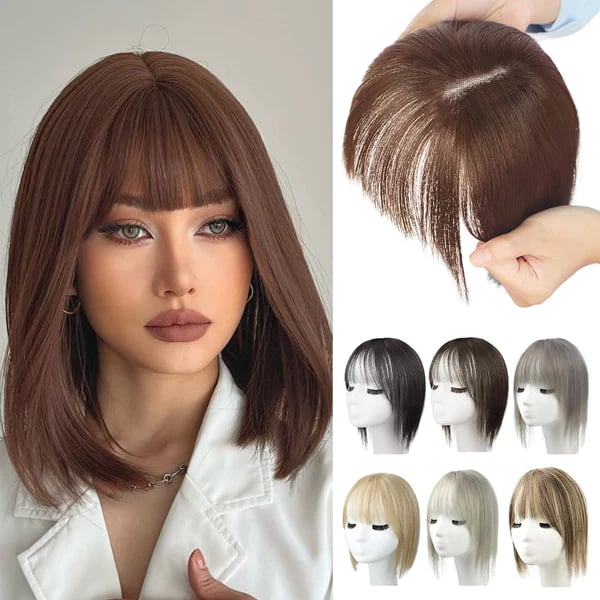 HairEleganz | Natürlicher Haar-Topper mit Vollem Pony