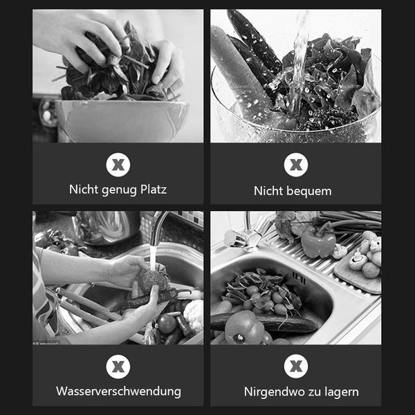 50% RABATT | SliceBasket™ - Multifunktionelle Schneidebretter und klappbarer Abtropfkorb