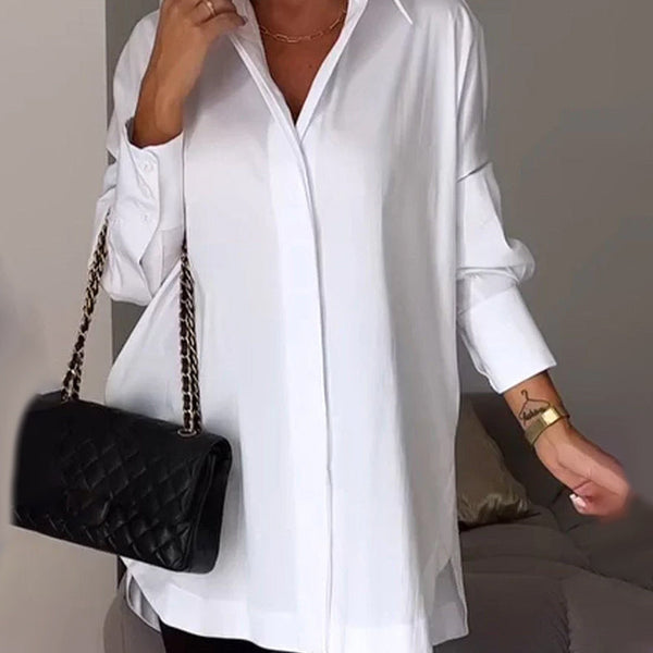 Evy - Elegantes langärmeliges Revers-Oberteil