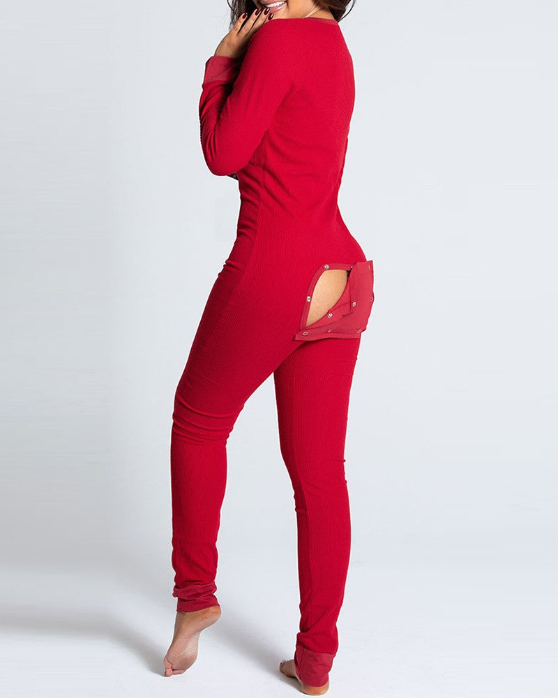 WinterGlow™ – Festlicher Jumpsuit mit Knopfleiste für Frauen