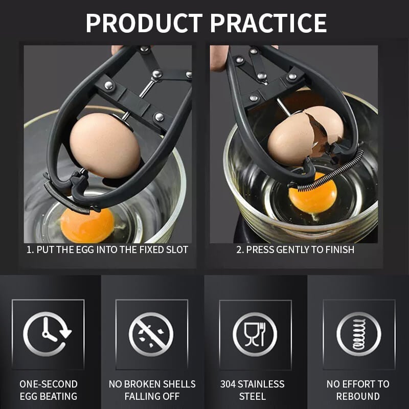 EggTastic - Multifunktionaler 2-in-1-Eieröffner – Super tolles Eierschläger-Werkzeug [Letzter Tag Rabatt]