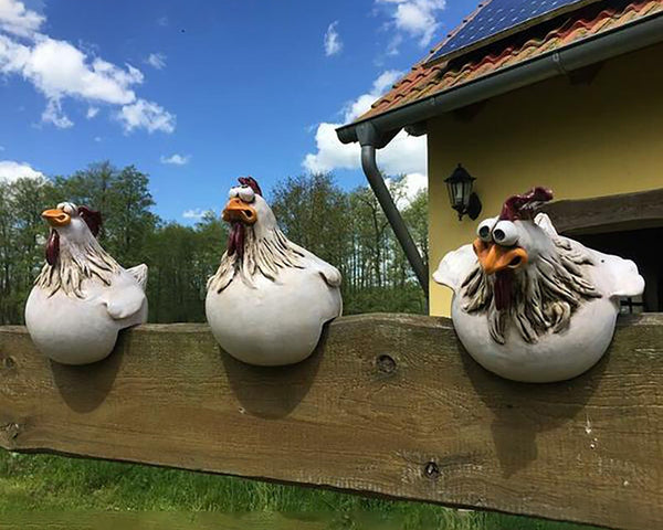 1+1 GRATIS | ChickenDeko - Garten Großäugige Hühnerstatuen