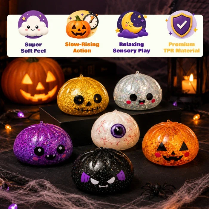 BooBun™ Halloween-Squishies – Glitzernde Überraschungsfiguren zum Drücken