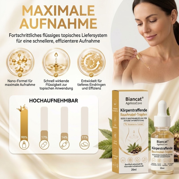 Vireluna™ Körperstraffende Bauchnabel-Tropfen – Für eine schlankere Taille & straffere Bauchhaut