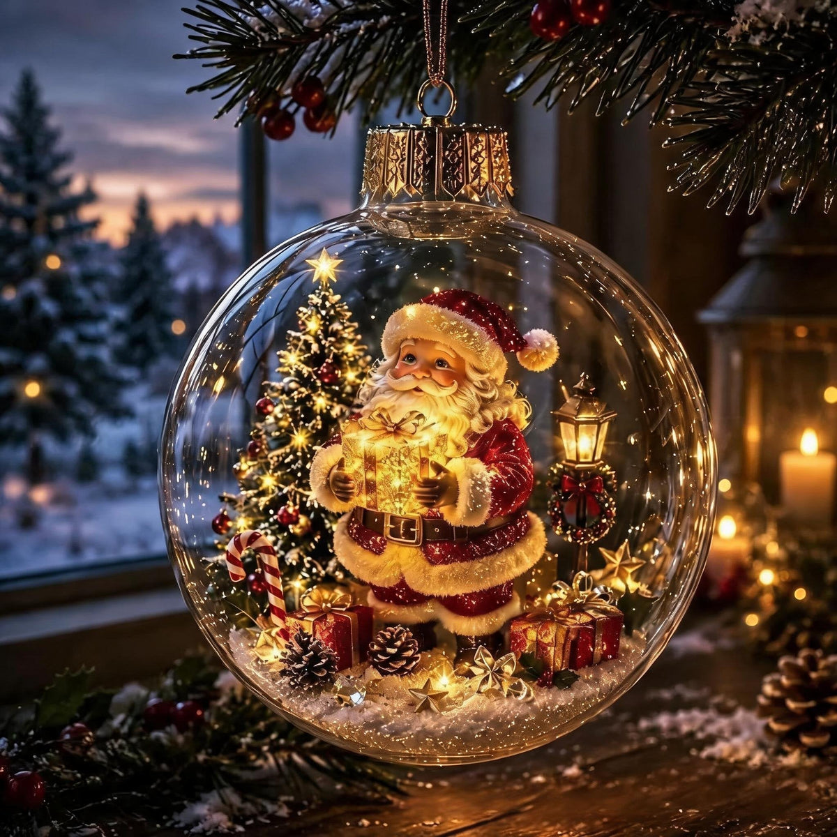 DioraLuma™ Leuchtender Weihnachts-Diorama-Anhänger – Warmer Glanz & zauberhafte Mini-Winterwelt