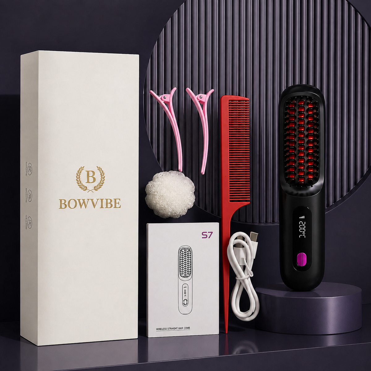 SleekGo™ Kabelloser Mini-Haarglätter – Glatte, frizzfreie Haare überall unterwegs