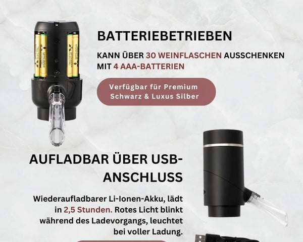 50% RABATT | FineWine - Elektrischer Weinbelüfter Ausgießer Spender [Letzter Tag Rabatt]