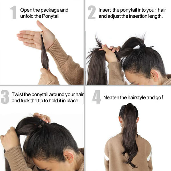 PonyLux™ Verleihe deinem Look mit diesem eleganten Pferdeschwanz ein stilvolles Upgrade