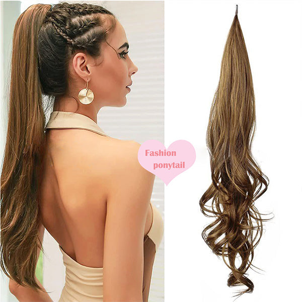 FülleZopf™ Verdopple deinen Look mit dieser doppelten Stil-Pferdeschwanzlösung für volles Haar.