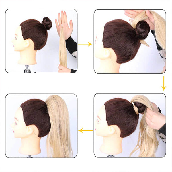 FülleZopf™ Verdopple deinen Look mit dieser doppelten Stil-Pferdeschwanzlösung für volles Haar.