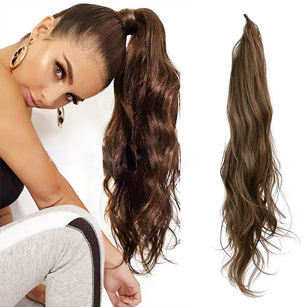 FülleZopf™ Verdopple deinen Look mit dieser doppelten Stil-Pferdeschwanzlösung für volles Haar.