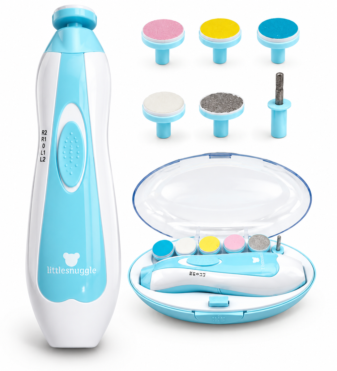 Nuvella™ 5-in-1 Elektrischer Baby-Nageltrimmer | Sanfte & sichere Nagelpflege