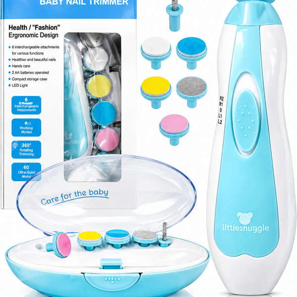 Nuvella™ 5-in-1 Elektrischer Baby-Nageltrimmer | Sanfte & sichere Nagelpflege